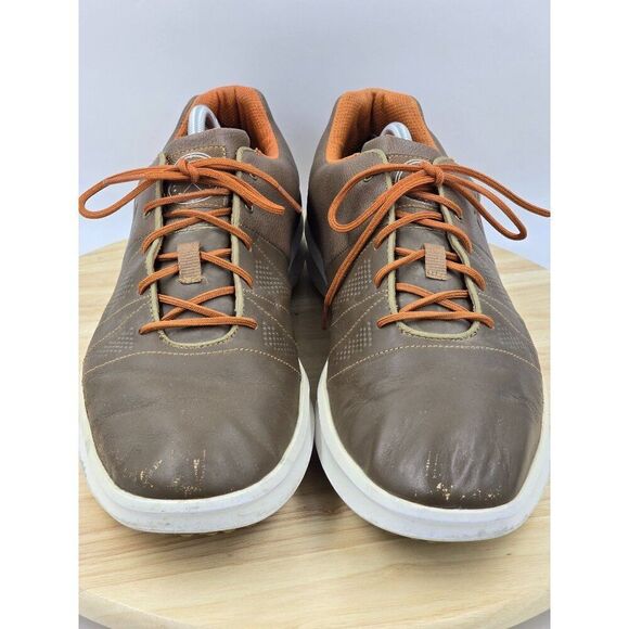 FootJoy Men's Contour Series Casual Golf Shoes Brown/Orange Sz 13M 54054 - Picture 4 of 11